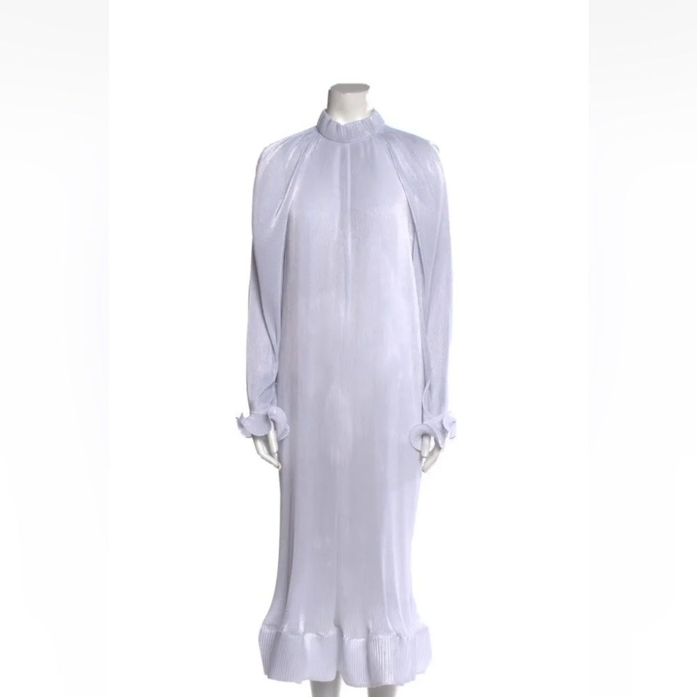 TIBI woman mock neck long Grey dress in M. org price $995